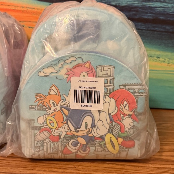 Loungefly Sonic The Hedgehog Sky Sanctuary Mini Backpack NWT - Picture 5 of 5